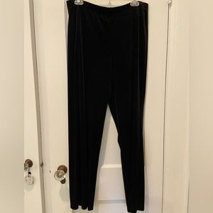 Vintage, Dressy, Velour-like, Wide Leg Pull on Pants